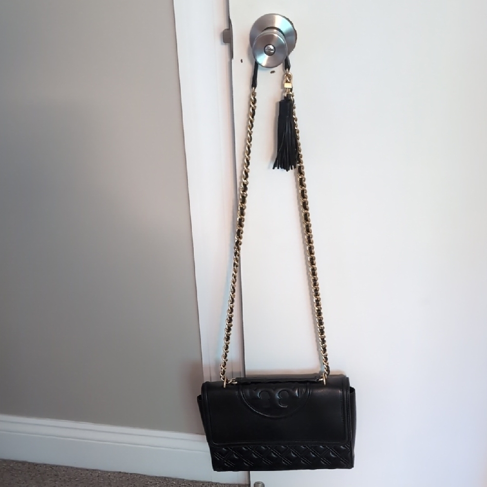 Tory Burch Black Crossbody Bag with Gold Hardware